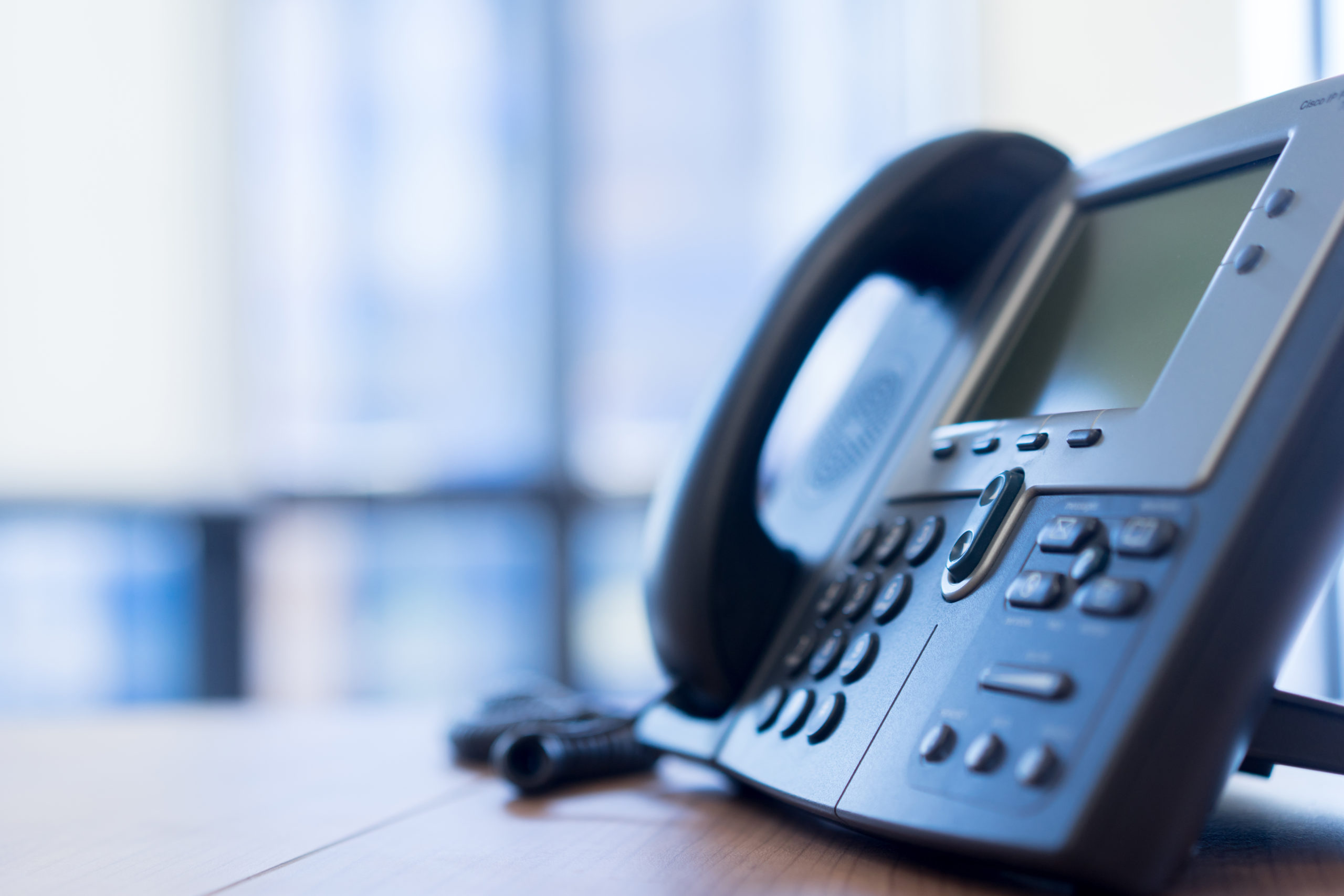 Close,Up,Soft,Focus,On,Voip,Telephone,For,Network,Operation